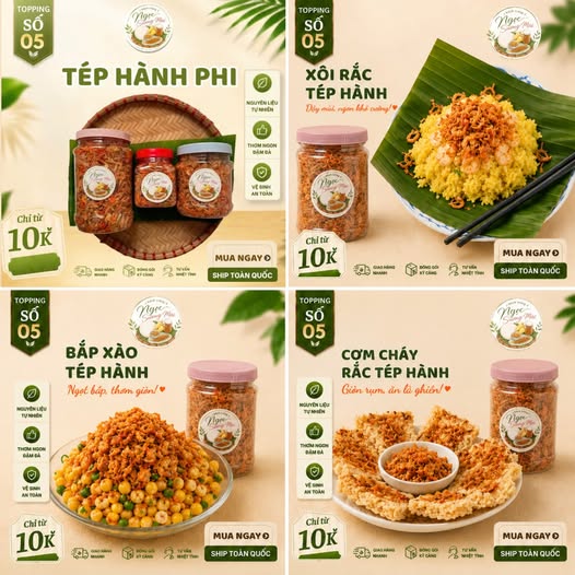 Tép hành phi – Món ăn kèm hoàn hảo cho mọi món ngon 2 tép hành phi ngọc sương mai
