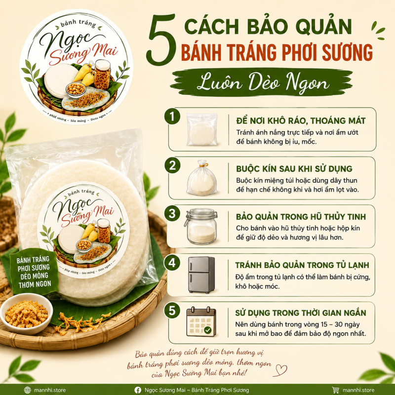 5 cách bảo quản bánh tránh