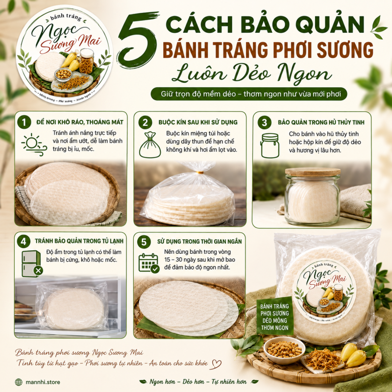 5 cách bảo quản bánh tránh