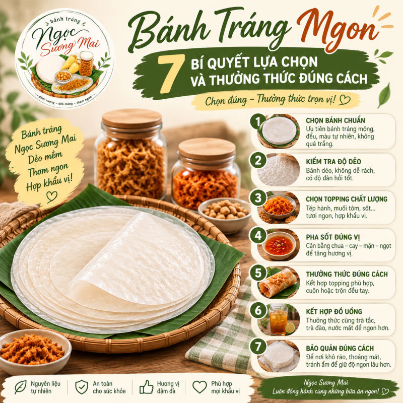 Bánh Tráng Ngon – 7 Bí Quyết Lựa Chọn Và Thưởng Thức Đúng Cách 11 7 bí quyết bảo quản bánh tráng phơi sương