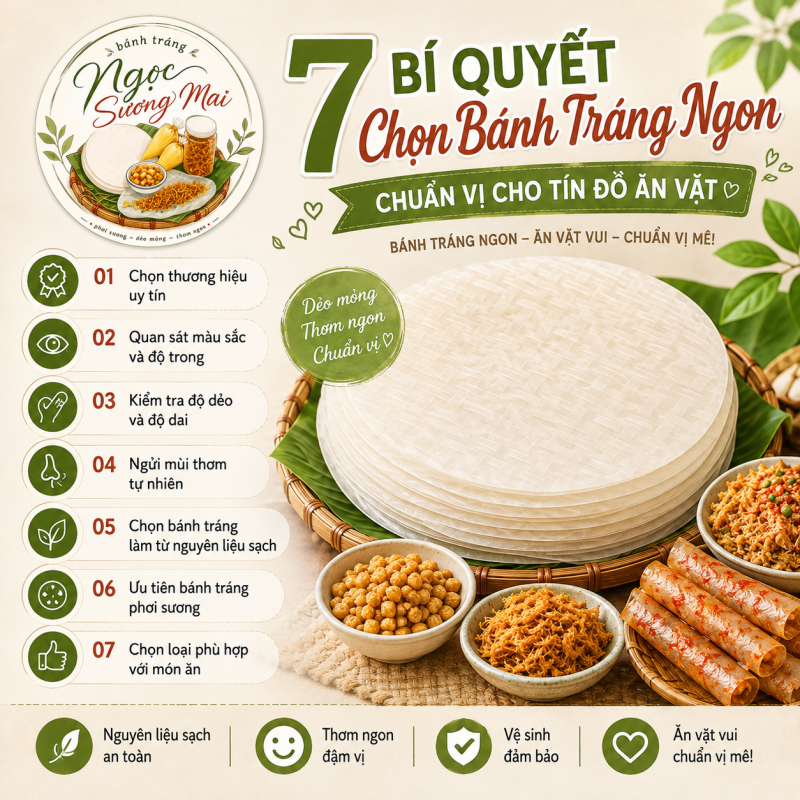 7 bí quyết chọn bánh tráng