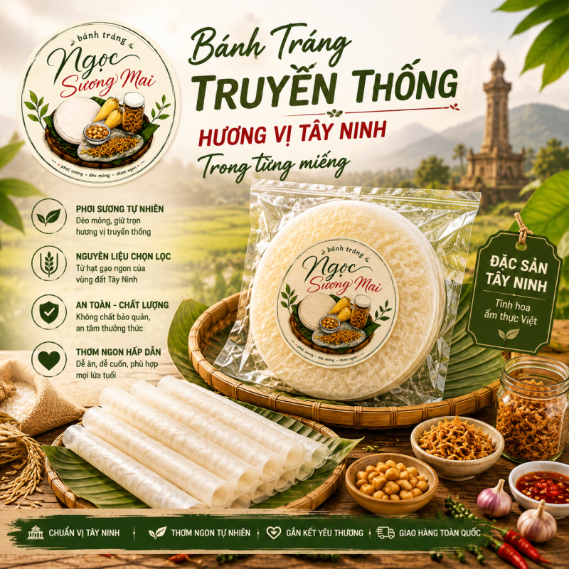 Bánh Tráng Truyền Thống: Hương Vị Tây Ninh Trong Từng Miếng 4 Bánh tráng truyền thống
