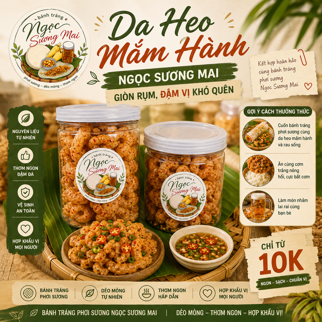 da heo mắm hành Ngọc Sương Mai