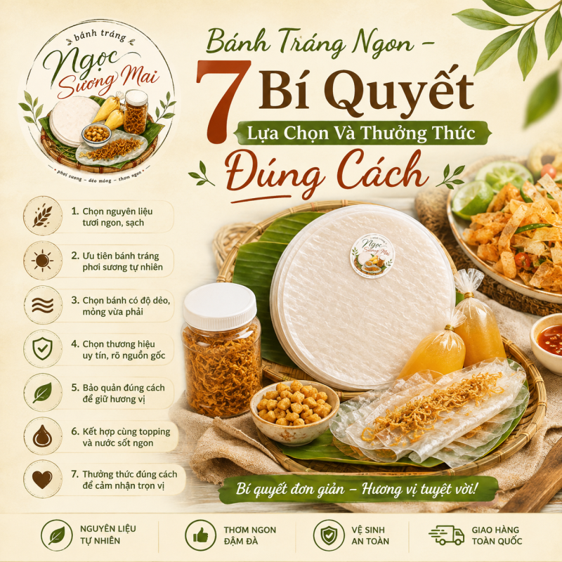 Bánh Tráng Ngon – 7 Bí Quyết Lựa Chọn Và Thưởng Thức Đúng Cách 3 bánh tráng ngon - 7 bí quyết lựa chọn bánh tráng phơi sương