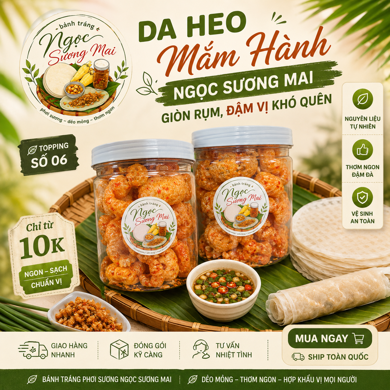 da heo mắm hành Ngọc Sương Mai