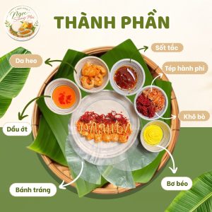 Thành phần - Set 6 - Đại tiệc - Bánh tráng Ngọc Sương Mai