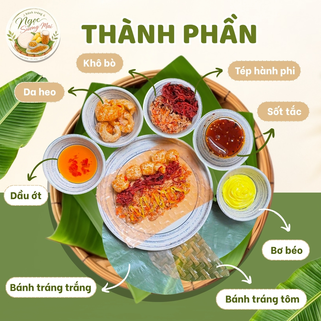 Thành phần - Set 7 - Song Hỷ - Bánh tráng Ngọc Sương Mai Thành phần - Set 7 - Song Hỷ - Bánh tráng Ngọc Sương Mai
