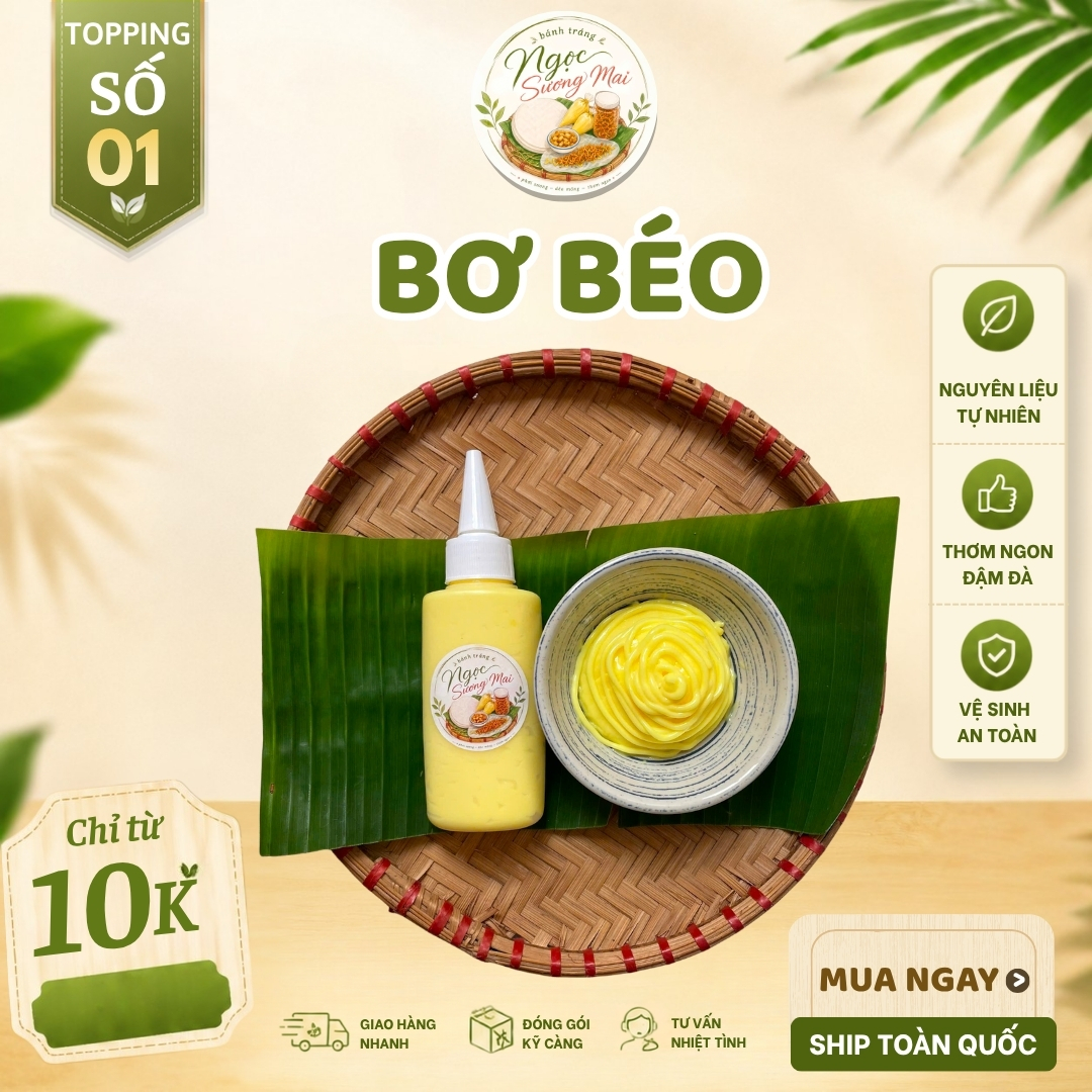Bơ béo - Set 7 - Song Hỷ - Bánh tráng Ngọc Sương Mai Bơ béo - Set 7 - Song Hỷ - Bánh tráng Ngọc Sương Mai