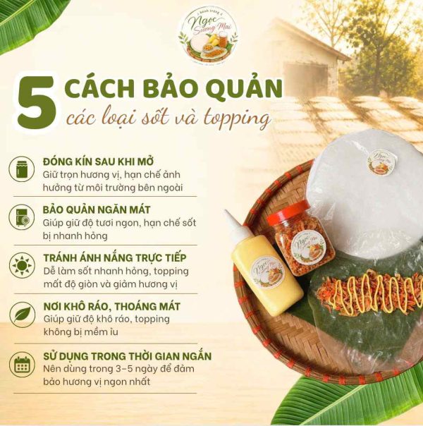 cách bảo quản sót và topping