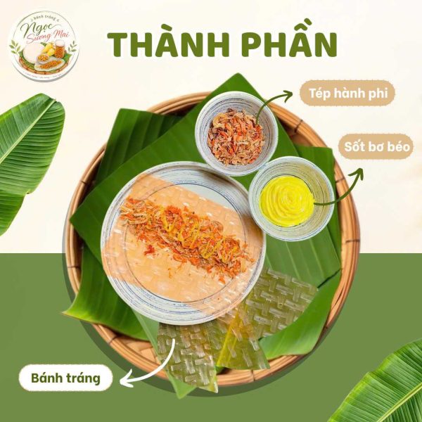 thành phần bánh tráng dẻo tôm