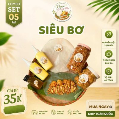 bánh tráng set 5 siêu bơ