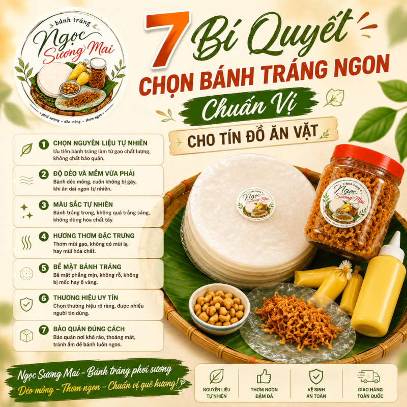 7 bí quyết chọn bánh tráng