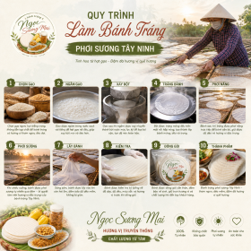công đoạn làm bánh tráng phơi sương
