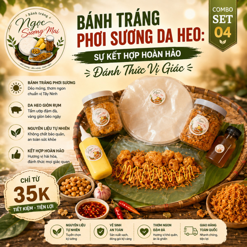 Bánh Tráng Phơi Sương Da Heo: Sự Kết Hợp Hoàn Hảo Đánh Thức Vị Giác 1 bánh tráng phơi sương da heo