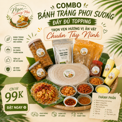 combo bánh tráng phơi sương